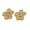 Alloy Flower Stud Earrings PW-WGB772B-01-2