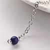 Platinum Tone Brass Lapis Lazuli Cone Hexagonal Pointed Dowsing Pendulums MAK-M015-01A-3