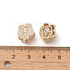 Flower Rack Plating Brass Micro Pave Cubic Zirconia Beads KK-S399-02B-3