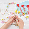 Cloth Sunflower Hippie Headband Floral Crown OHAR-WH0011-12B-3