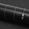 925 Sterling Silver Box Chain Adjustable Slider Necklaces for Women NJEW-U030-01G-02-2