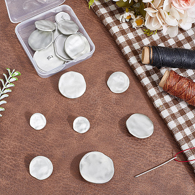 16Pcs 4 Styles 1-Hole Alloy Shank Buttons BUTT-HY0001-16MG-1