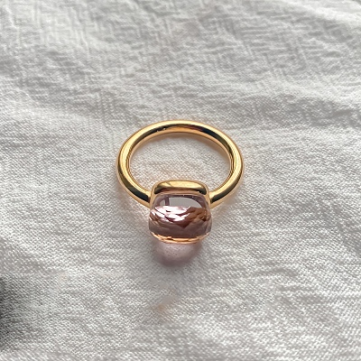 Square 304 Stainless Steel with Glass Finger Rings FS-WG8AAFA-37-1