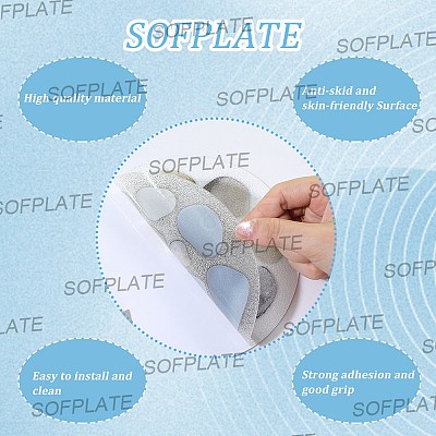 8Pcs PEVA Bathtub Anti-slip Stickers with Scraper DIY-SP0006-68-1