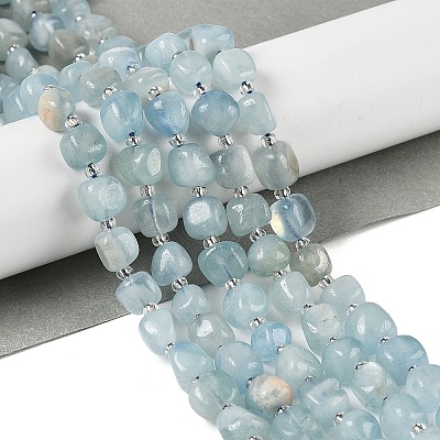 Natural Aquamarine Beads Strands G-A254-A01-01-1