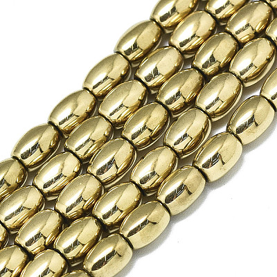 Electroplate Non-magnetic Synthetic Hematite Beads Strands X-G-S352-53B-01-1