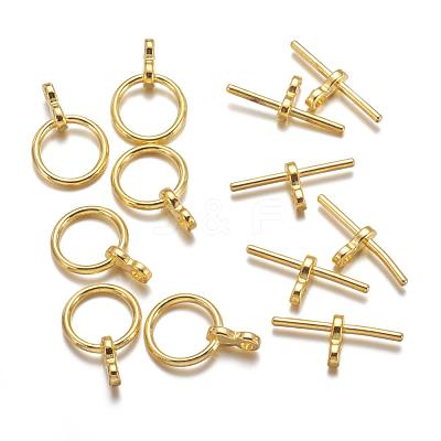 Tibetan Style Toggle Clasps X-TIBE-A001-25G-1