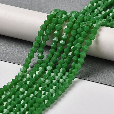 Opaque Solid Color Imitation Jade Glass Beads Strands EGLA-A039-P4mm-D08-1