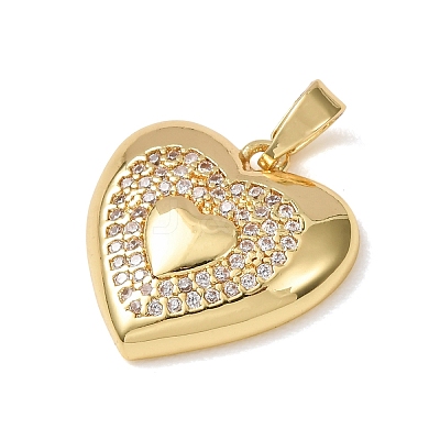 Valentine's Day Brass Micro Pave Cubic Zirconia Pendants CU-H001-02D-G-1