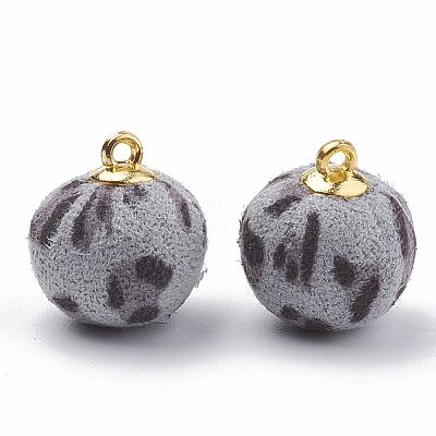 Handmade Cloth Fabric Covered Pendants WOVE-N006-21F-1