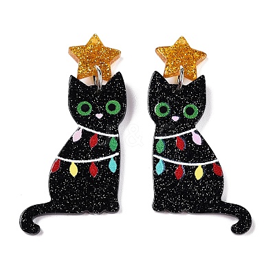 Christmas Themed Acrylic Pendants X-SACR-P023-B02-1