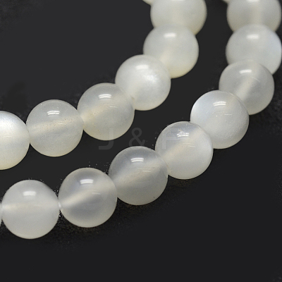 Natural White Moonstone Beads Strands G-P335-04-10mm-1