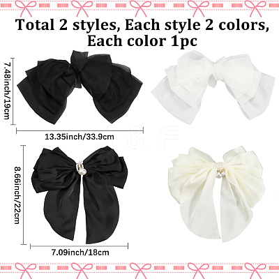 4Pcs 4 Styles Cloth Bowknot Alligator Hair Clips PHAR-SP0001-17A-1