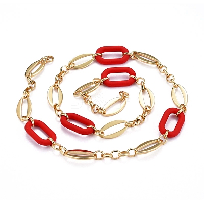 Handmade Brass Oval Link Chains CHC-H102-16G-G-1