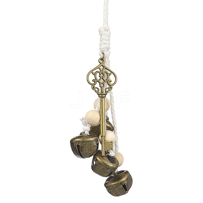 Iron Bell Pendant Decorations HJEW-JM02171-01-1