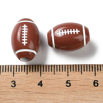 Spray Printed Opaque Acrylic European Beads SACR-P031-27B-02-1