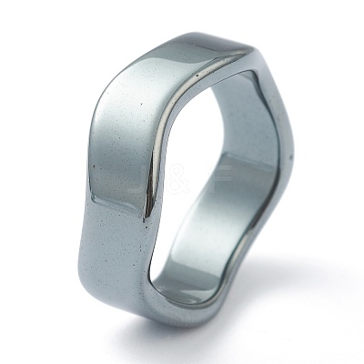 Non-magnetic Synthetic Hematite Finger Rings RJEW-H544-03B-1