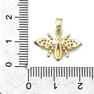 Brass Micro Pave Cubic Zirconia Pendants KK-P336-16C-G-1
