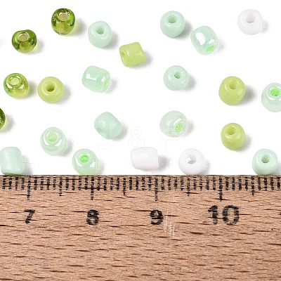 Opaque & Transparent Inside Colours 6/0 Glass Seed Beads SEED-F004-4mm-04-1