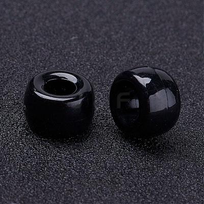 Opaque Acrylic European Large Hole Beads PL338-45-1