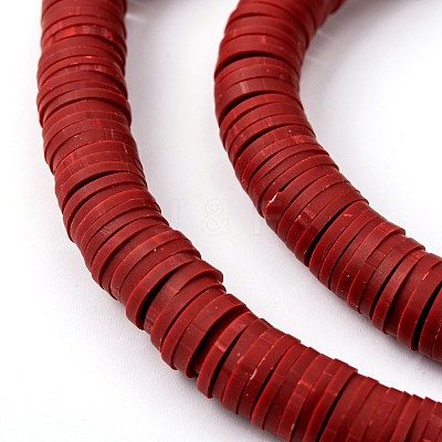 Handmade Polymer Clay Beads Strands CLAY-R089-8mm-Q103-1
