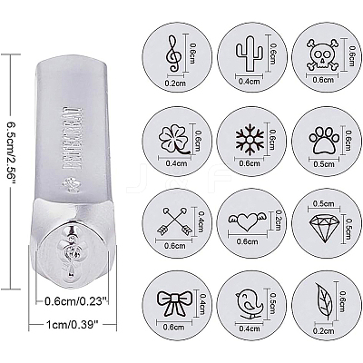 Iron Seal Stamps AJEW-BC0005-29-1