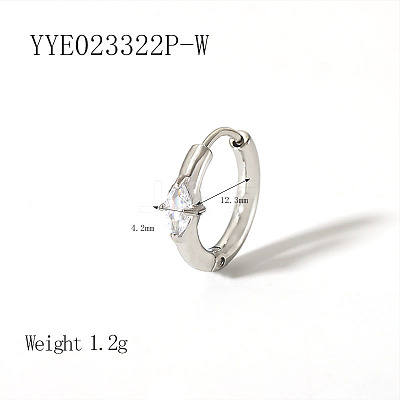 Elegant 304 Stainless Steel Hoop Earrings QA3505-9-1