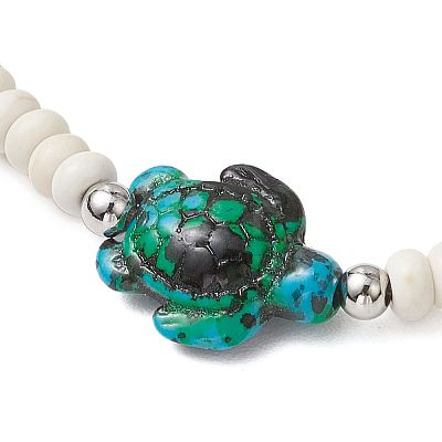 Sea Turtles and Starfish Coconut Beads Bracelets BJEW-JB11882-1