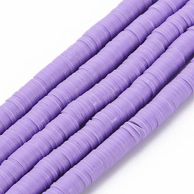 Handmade Polymer Clay Bead Strands CLAY-T002-6mm-57-1