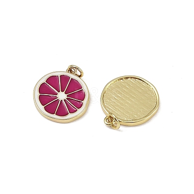 Brass Enamel Pendants KK-H072-14G-04-1