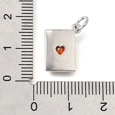Brass Micro Pave Cubic Zirconia Pendants KK-V007-005P-03-1
