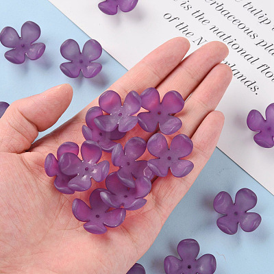 Frosted Acrylic Bead Caps MACR-S371-06A-743-1