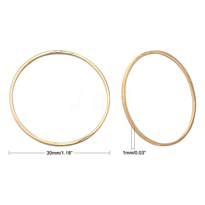 Brass Linking Rings KK-S327-06KC-30mm-1
