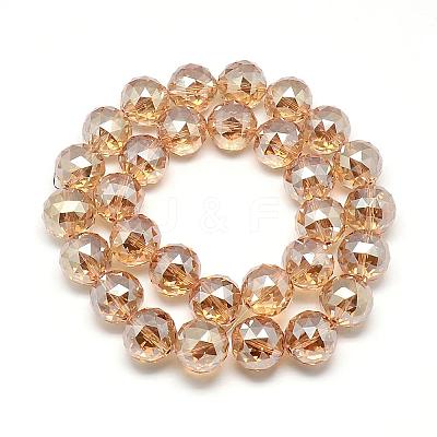 Electroplate Glass Bead Strands EGLA-S137-05-1