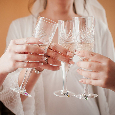 12Pcs Alloy Glass Wine Glass Charms AJEW-SC00054-1