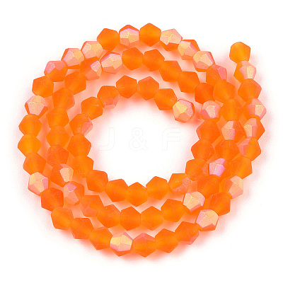 Imitate Austrian Crystal Bicone Frosted Glass Beads Strands EGLA-A039-T3mm-MB11-1