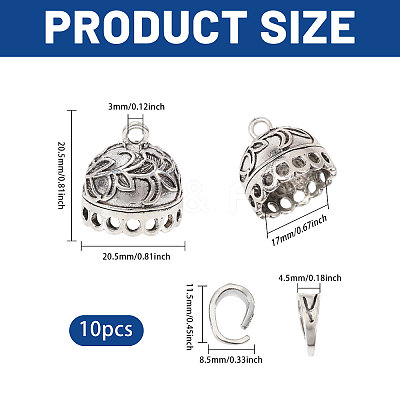 10Pcs Alloy Pendant Bails FIND-CA0011-52B-1