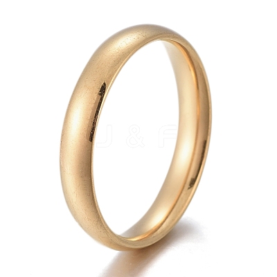 304 Stainless Steel Flat Plain Band Rings STAS-I160-C-G-1