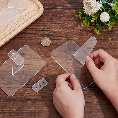 4Pcs Acrylic Action Figure Display Holders ODIS-GA0001-51A-1