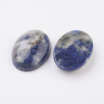 Natural Sodalite Flat Back Cabochons X-G-G741-22x30mm-06-1