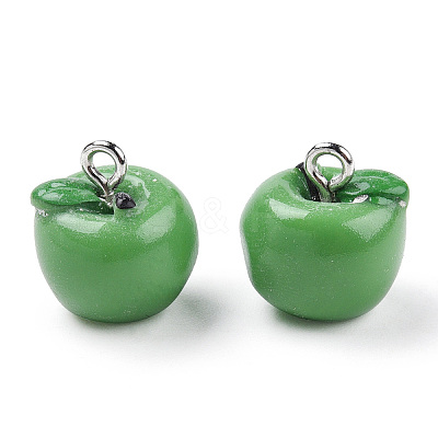 Apple Resin Charms X-RESI-R184-04-1