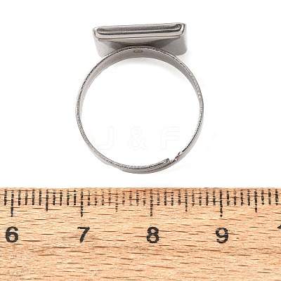 Adjustable 304 Stainless Steel Finger Rings Components SA-CBA8B85-08D-P-1