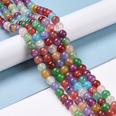 Crackle Glass Beads Strands GLAA-F098-05C-03-1