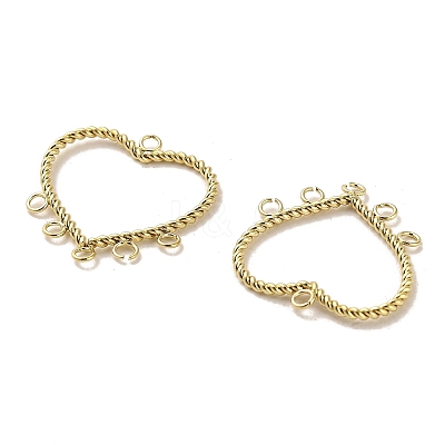 304 Stainless Steel Chandelier Component Heart Links STAS-L022-140G-1