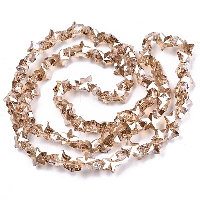Electroplate Glass Beads Strands EGLA-N002-05H-1