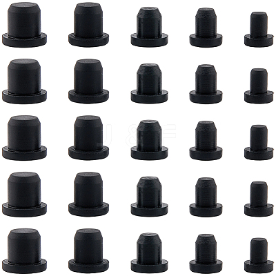 50Pcs 5 Styles Silicone Hole Plugs AJEW-GF0011-62I-1