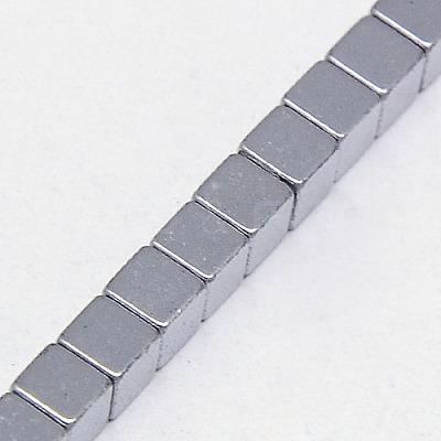 Electroplate Non-magnetic Synthetic Hematite Beads Strands G-J170A-2x2mm-M-1