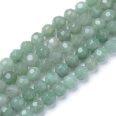 Natural Green Aventurine Bead Strands X-G-R411-10-6mm-1