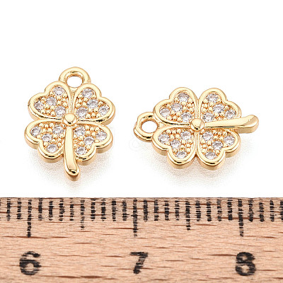 Brass Micro Pave Cubic Zirconia Charms X1-KK-N263-117G-1