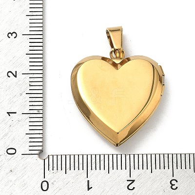 304 Stainless Steel Locket Pendants STAS-H255-02G-08-1